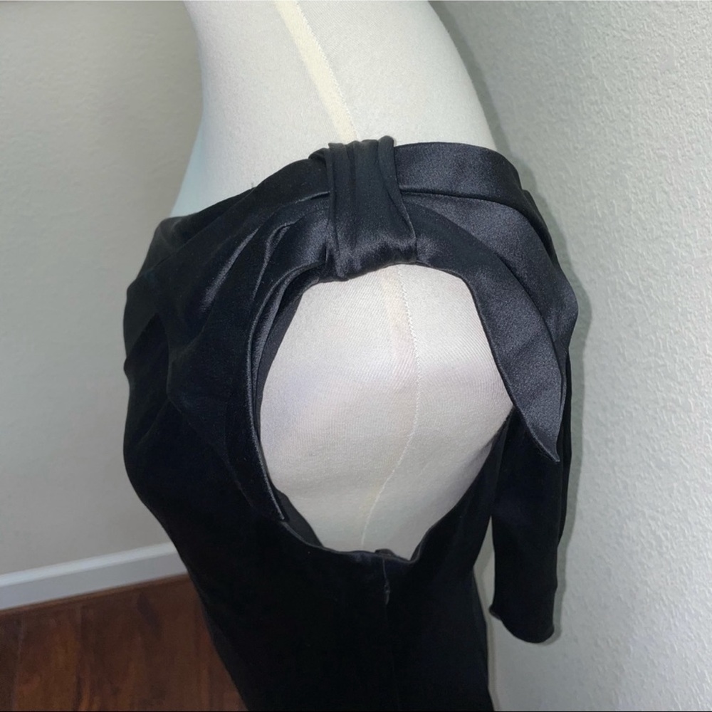Ann Taylor Black One Shoulder Silk Dress - Picture 3 of 9